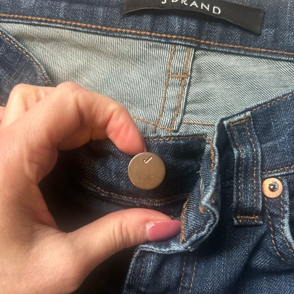 J Brand Mid Rise Dark Blue Jeans - Picture 4 of 7